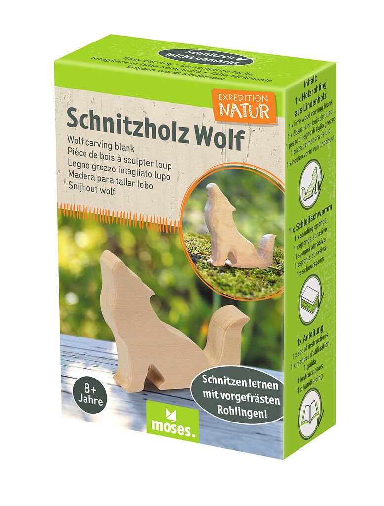 Expedition Natur Schnitzen leicht gemacht - Waldtiere schnitzen Wolf