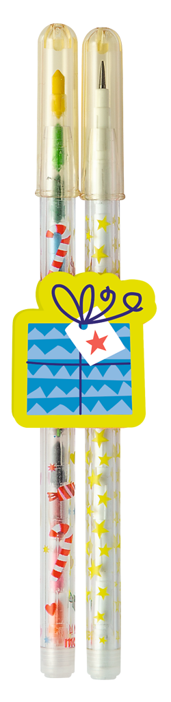 2 in 1 Steckstift mit Radierer Geschenke gelb
