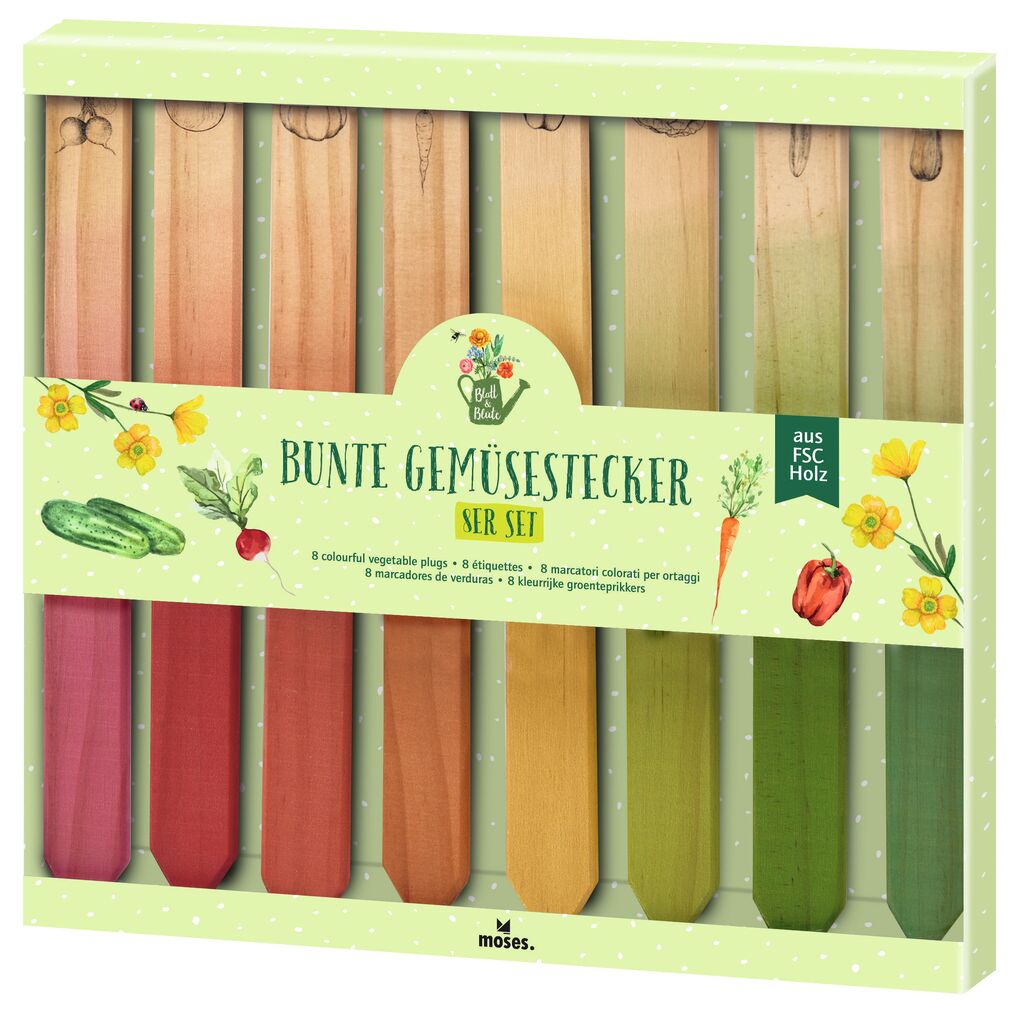 Blatt & Blüte Bunte Gemüsestecker 8er Set Blatt & Blüte Bunte Gemüsestecker 8er Set