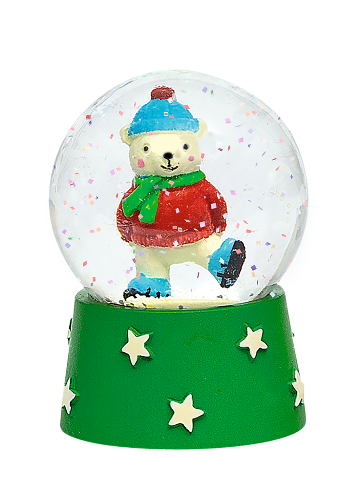 Nachtleuchtende Schneekugel Eisbär