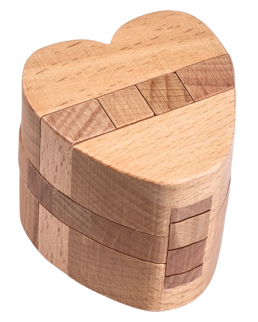 Professor Puzzle Weihnachtspuzzle aus Holz Herz