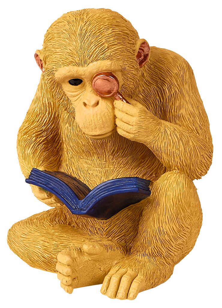 moses. libri_x Buchstütze Affe