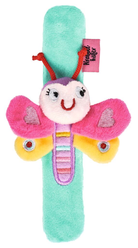 Krabbelkäfer Flauschiges Schnapp-Armband türkis