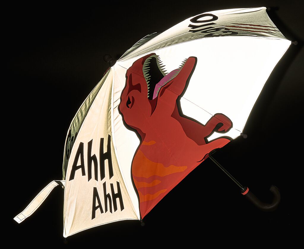 Reflektierender Regenschirm T-Rex