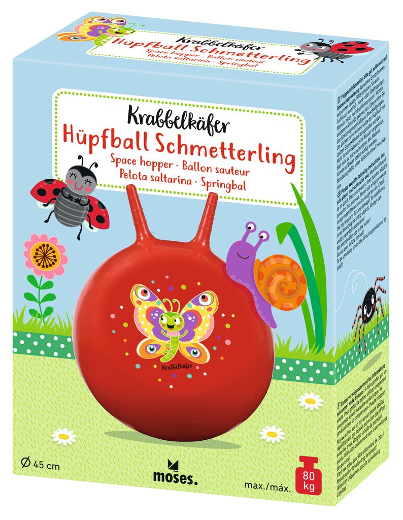 Krabbelkäfer Hüpfball Schmetterling Krabbelkäfer Hüpfball Schmetterling