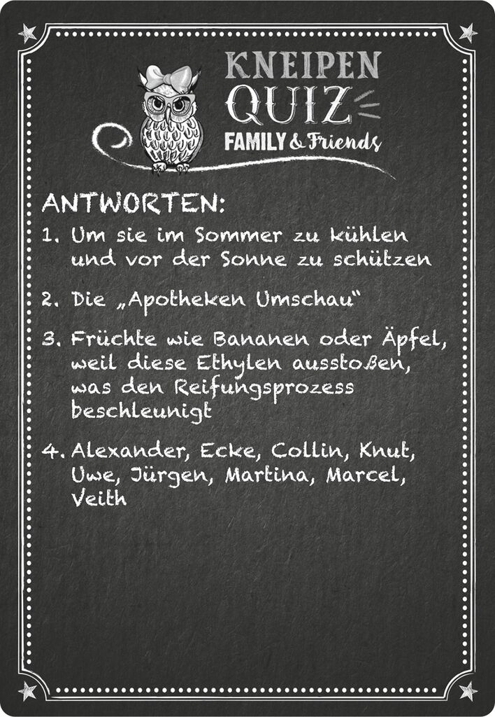 Kneipenquiz - Family & Friends Spezial