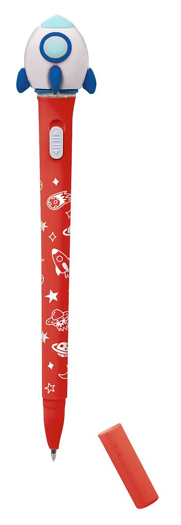 Light-Up Weltraumstift Rakete rot