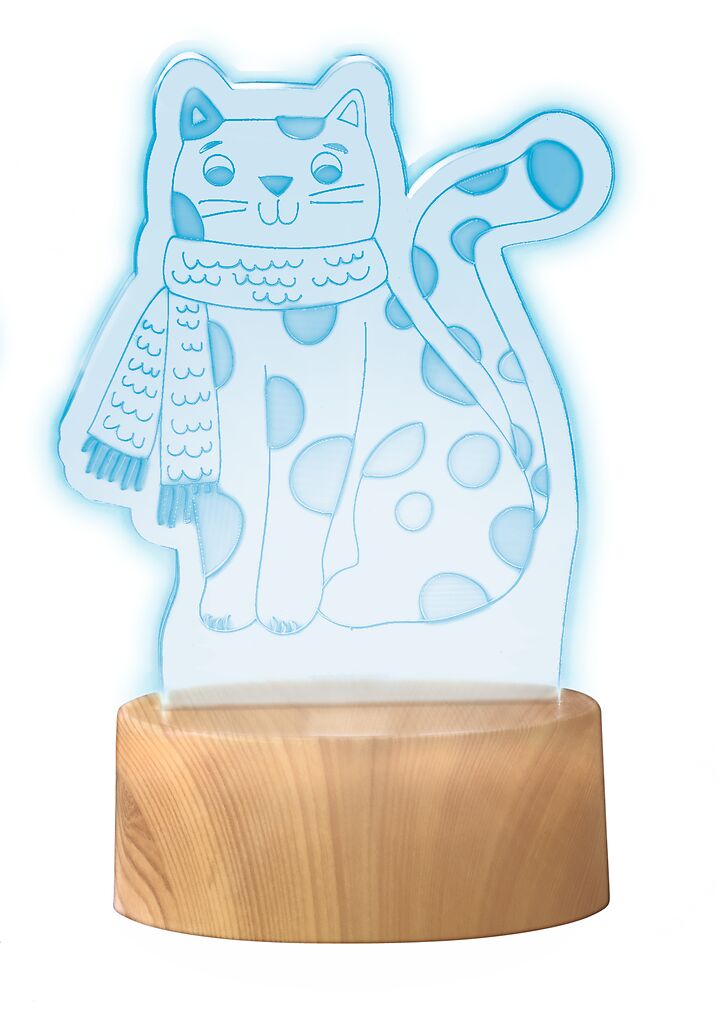 LED-Tier Winterzauber Katze